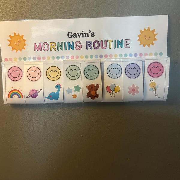 Editable Kids Flip Chart, Printable Flip Chart Routine, Morning Evening ...