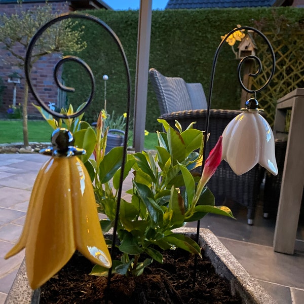 Keramik Glockenblume handgefertigte Keramik Blume für Geschenk