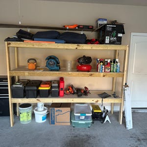 PDF Download, Easy garage shelf plan, DIY garage shelf plan, beginner guide garage shelf