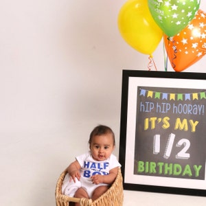 It's My Half Birthday Printable Sign-8x10 11x14 and 16x20 Size-instant ...