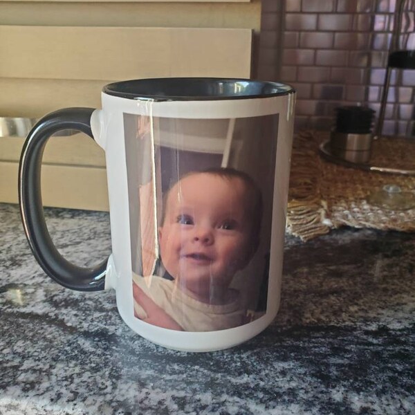Custom Photo Mug Grandma, Personalized Photo for Grandma, Photo Mug Mom ...