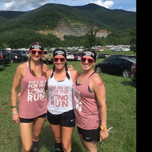 In It for the Long Run Bachelorette Party Running Muscle Tanks