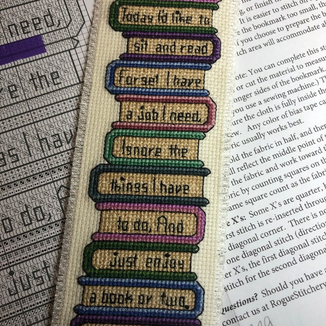 Another Book Opens Bookmark - Cross Stitch Pattern