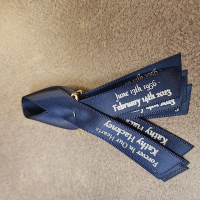 Custom Pinned Lape Ribbons Custom Awareness Ribbons - Etsy