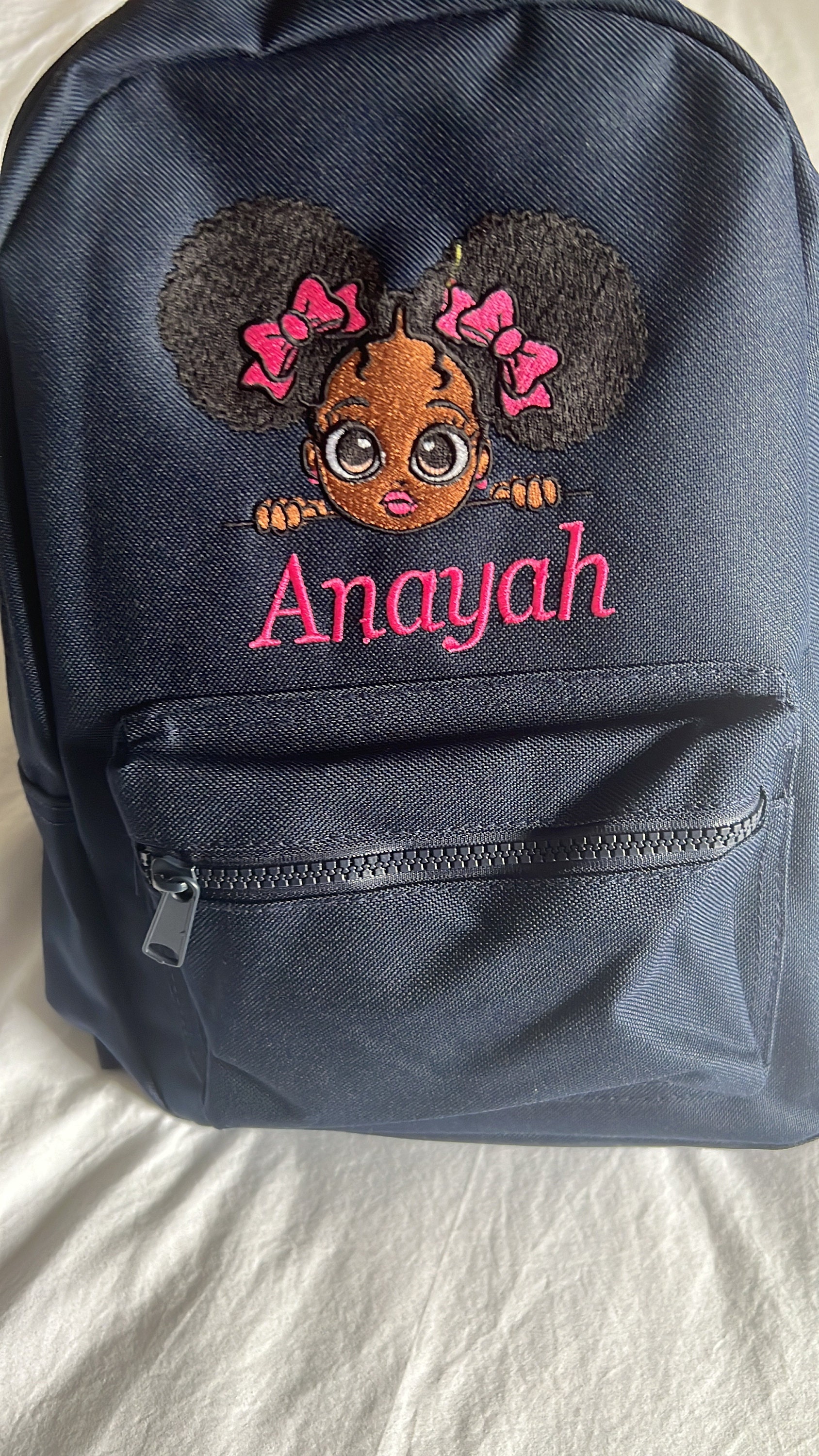 Embroidered Personalised Toddler Backpack Girls mini nursery bag, embroidered Custom backpack, girls school bag, birthday gift.Fast Delivery