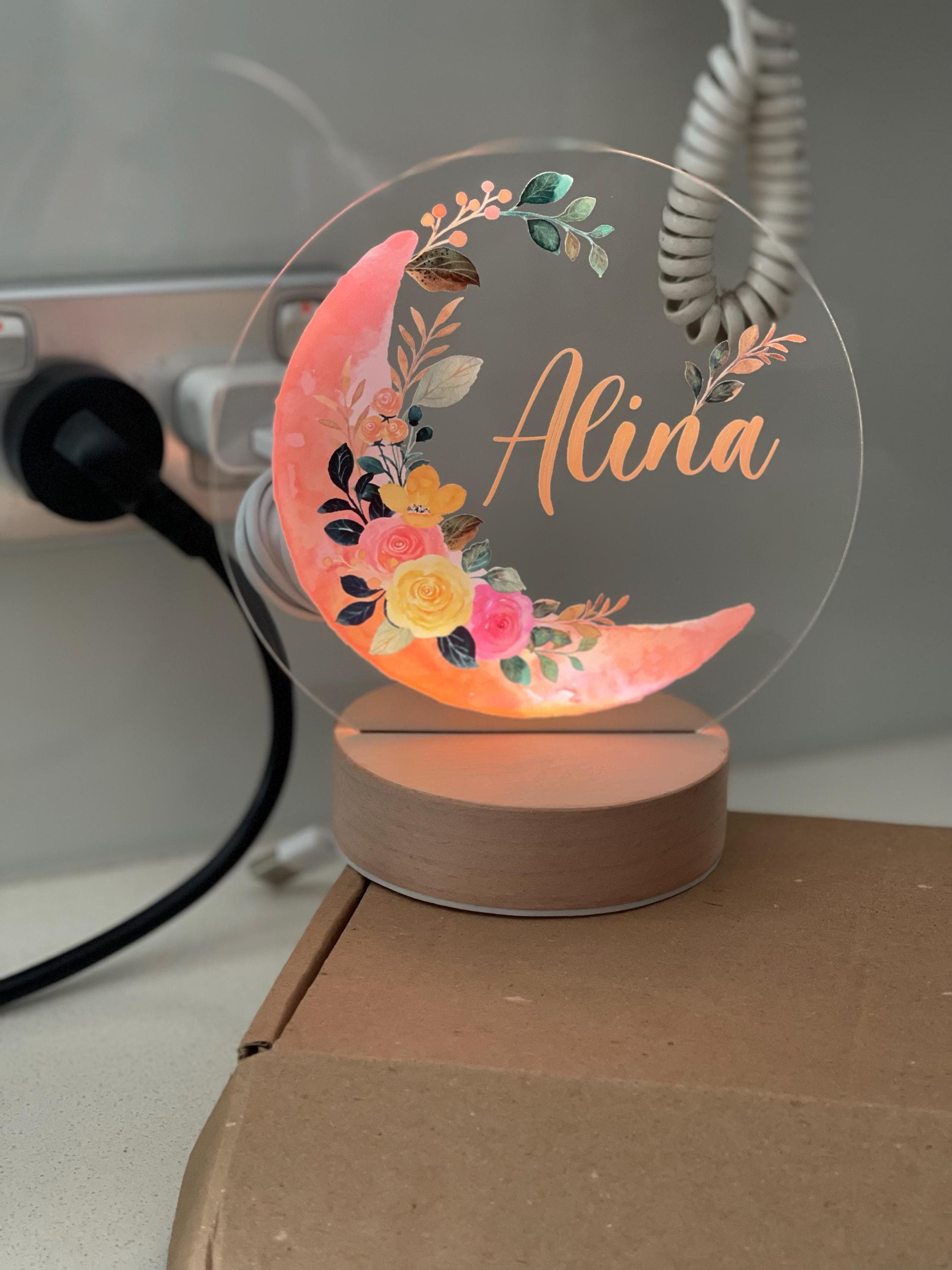 Baby Girl Gift, Personalized Night Light for Kids, Custom Night Light, Infant Gift, Personalized Lamp, Name Night Light