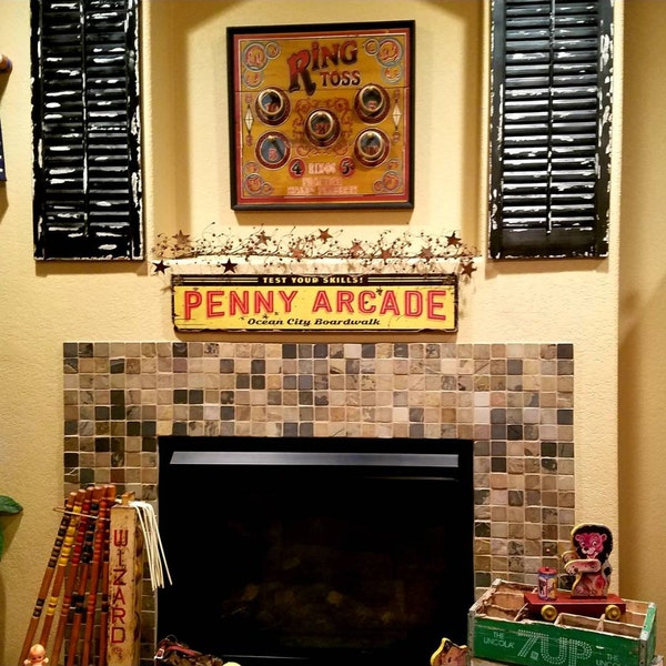 Rustic Arcade Sign Penny Arcade Sign, Custom Wood Sign for Arcade Gift, Boardwalk Games ...