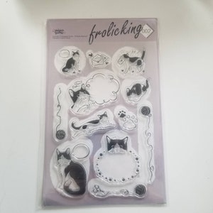 Frolicking Cats Acrylic Stamp Set, Planner Stamp, Kitty Stamps for  Journaling, Kitten Memo, Journal, , Clear Stamps 
