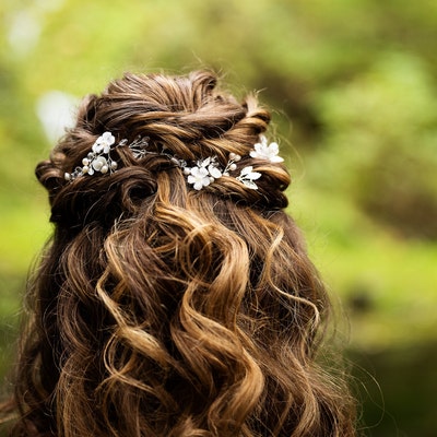 Boho Wedding Flower Hair Vine Bridal Hair Vine Headband With - Etsy