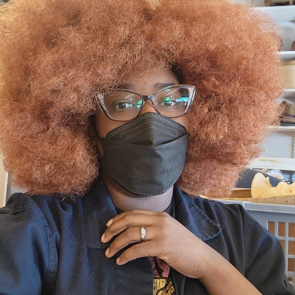 AFRO .. Big Jumbo Afro .. Unisex and Super Nice! Foxy Red .. Hippy ...