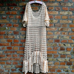 free people crochet maxi dress Rare Free People Queen of the Sun Crochet inset Maxi Dress 4