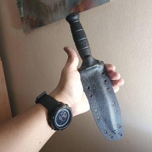 グロック78/81ナイフ用カイデックスシース。ブラック。ハンドメイドの