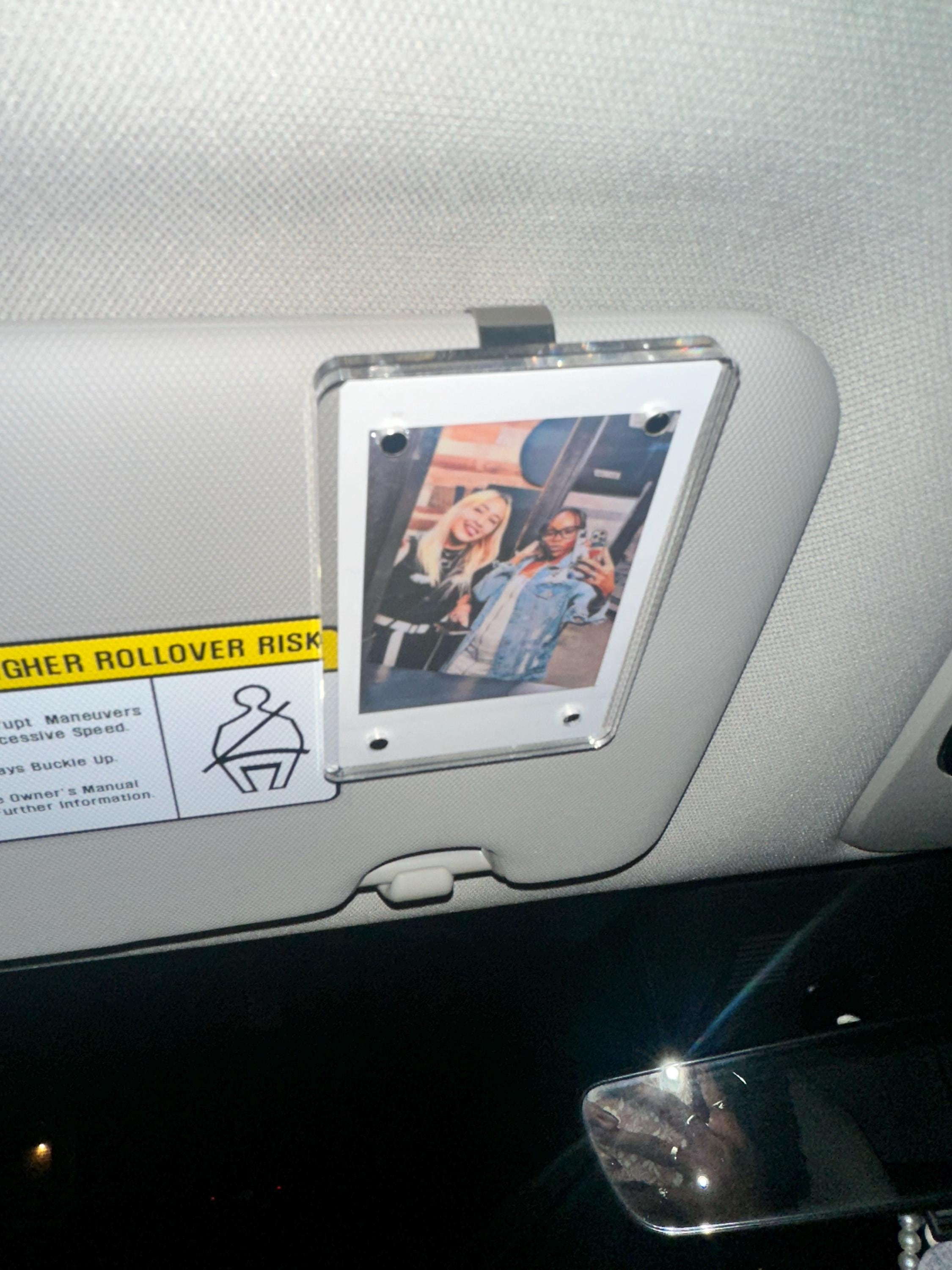 Sun Visor Clip for Mini Polaroid | Fujifilm Instax Mini | Great for Personalizing Your Car and Brightening Up Your Drive!