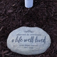 Planted to Celebrate a Life Personalized Memorial Garden Stone