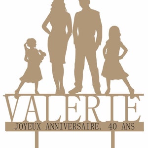 Wedding Cake Topper With Children Mr And Mrs Wood Any Color Etsy Australia