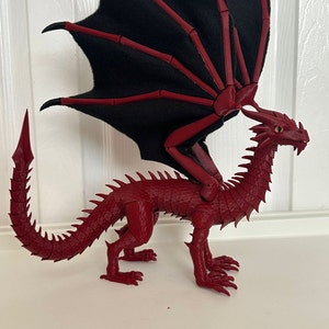 Figurine 3D Printed Dragon with Movable Joints 3D Printed