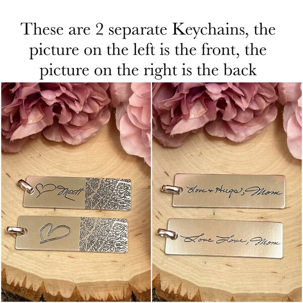 Actual Fingerprint Keychain by Caitlyn Minimalist • Custom Handwriting ...