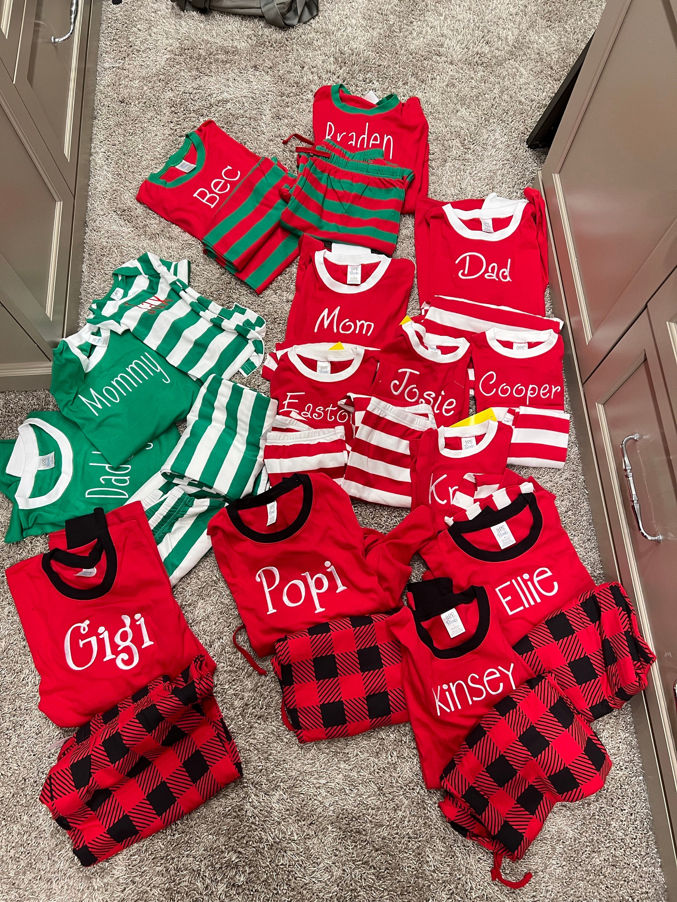 Family Christmas Pajamas, Matching Christmas Pajamas, Personalized Christmas Pajamas,  Family Christmas PJs,