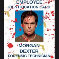 PRINTABLE Dexter Morgan Dexter Cosplay Id Card Id Badge Name Badge