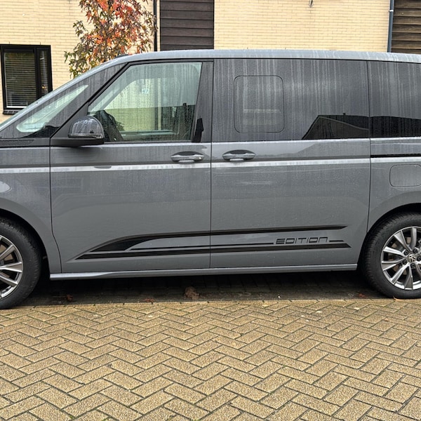 Strisce laterali adatte per VW T6.1, T6, T5, Multivan, Bulli, adesivi laterali