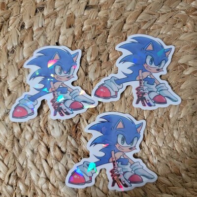 Sonic & Shadow Hedgehog Vinyl Sticker Sonic Hedgehog - Etsy