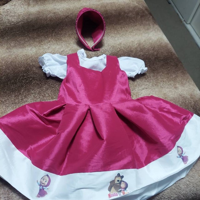 Masha and Bear Dress/ Masha Y Oso/ Birthday Party Dress/ Birthday Outfit/  Birthday Set - Etsy