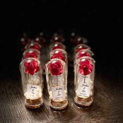 Beauty and the Beast Mini Glass Wedding Favors for Guests - Etsy