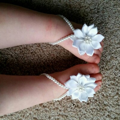 Baby Barefoot Sandals Baby Girl Baby Shoes baby Jewelry - Etsy