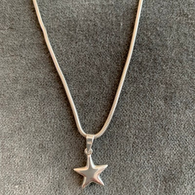 925 Sterling Silver STAR Pendant Charm Small to Big Size on - Etsy