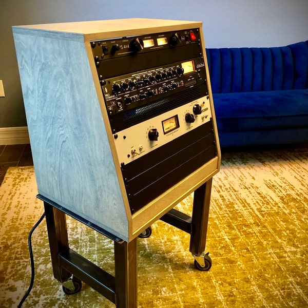 8U Studio Cabinet | Slanted 8U | Recording Studio | Audio Rack ...