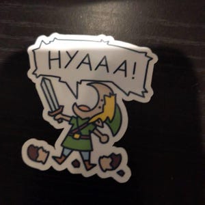 HYAAA Link Zelda Vinyl Sticker - Waterproof AI FREE Human Made - Etsy