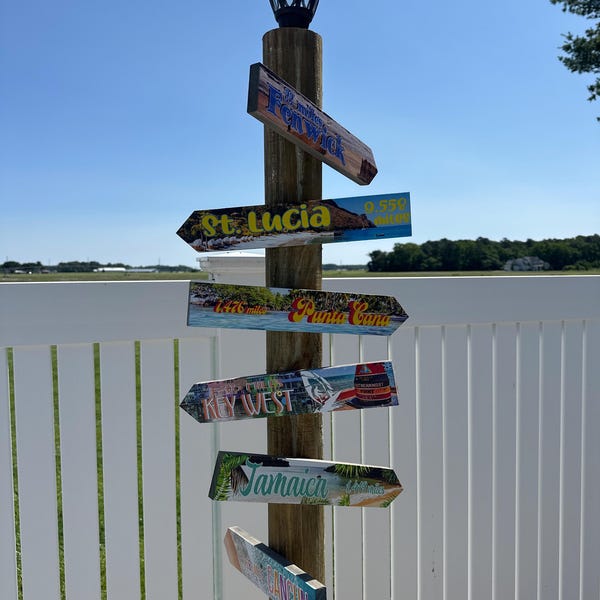 Custom Destination Arrow Sign: Travel Memory Gift, Weather Resistant - Etsy