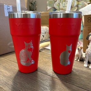 Custom Laser Engraved 4oz YETI Rambler Stackable Cups With Durasip Lining  pack of 2 