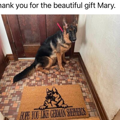 Hope You Like German Shepherds Welcome Mat Perfect Gift for Dog Lovers