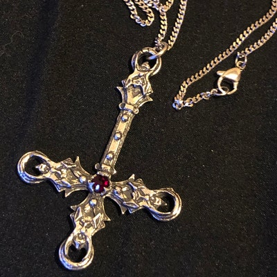 Gothic Inverted Cross With 4 Demon Heads - Etsy