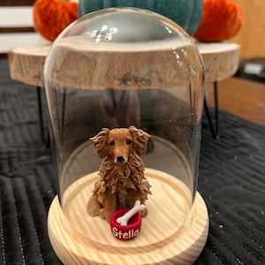 Custom Dog Ornament with Santa Hat or Bow