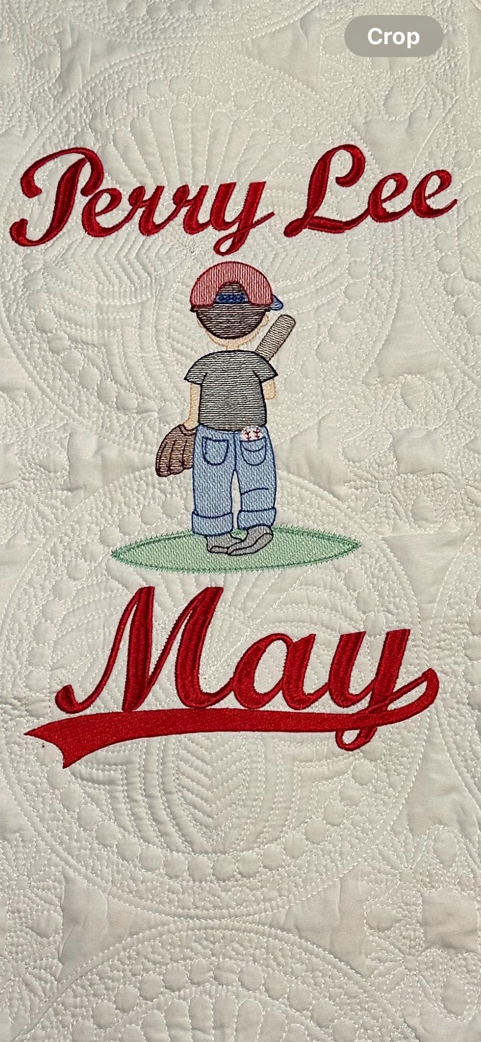 Customer photo for Baseball - Embroidery font