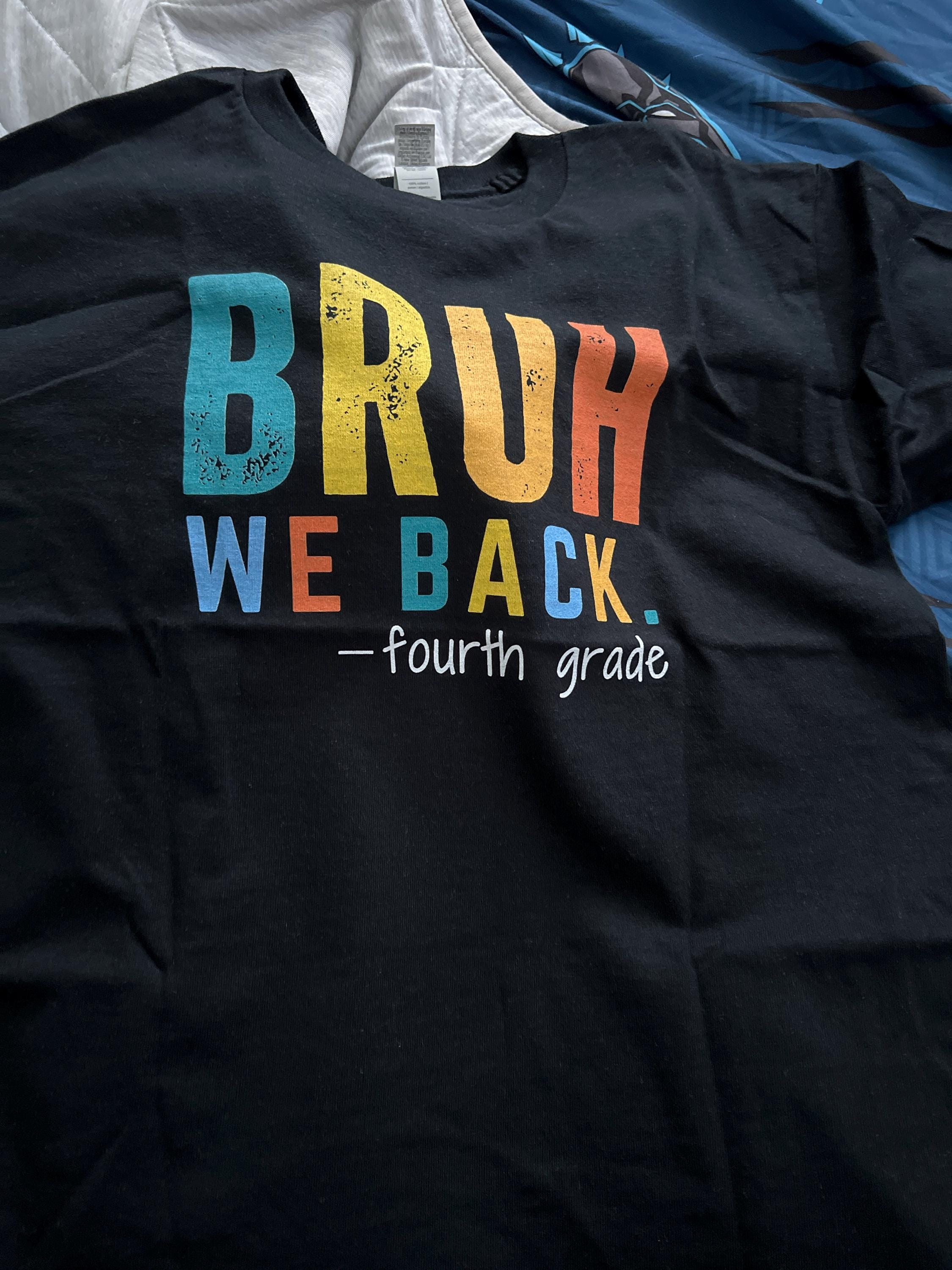 Custom Second Grade First Day of School Shirt, Back to School Shirt for Kids, 2nd Grade T-Shirt, 1st Day of School Tee, Bruh We Back T-shirt