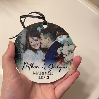 Personalized Couple Christmas Ornament, Engagement Ornament, Married ...