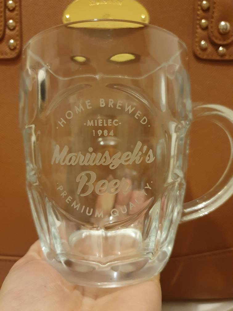 Personalised Home Brewed Dimpled Beer Glass