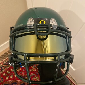 Chrome Football Helmet Visors. On-field 