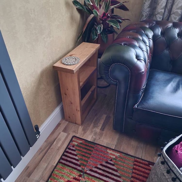 Small end of sofa table book case storage unit coffee table