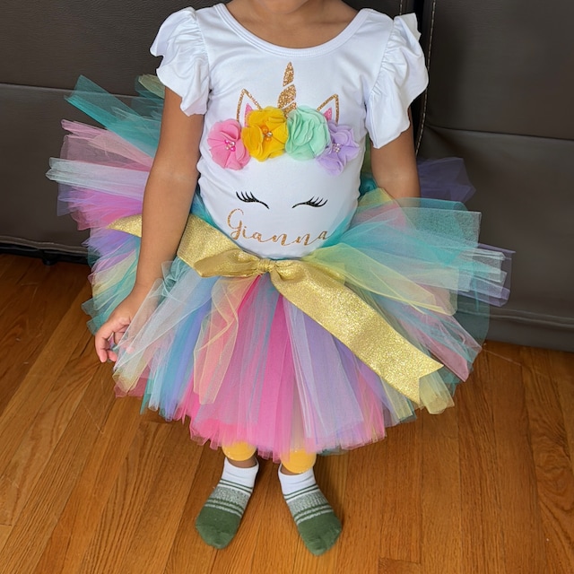 Birthday Tutu Outfit 3rd Birthday Unicorn Outfit Birthday Dress