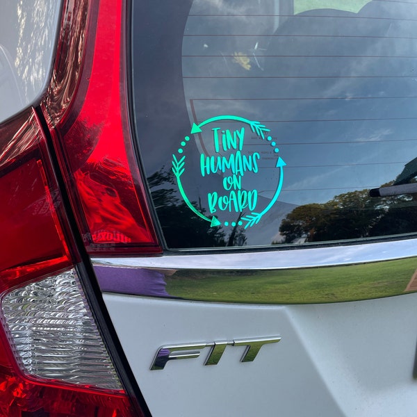 Tiny Human on Board Vinyl Sticker | Baby on Board Car Decal | Baby ...