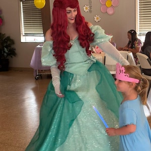 slim fit dress slacks The Aqua Mermaid Costume Dress – Luxury Kids Costume by Teresita Orillac –  Joy Costumes main image 1