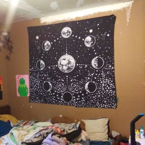 Moon Star Tapestry Wall Hanging for Room 51×59 inches Black and White Art Tapestry Home Decor ZHOUBIN Mountain Tapestry Moon Star Tapestry Wall Hanging for Room 51×59 inches Black and White Art Tapestry Home Decor ZHOUBIN Mountain Tapestry