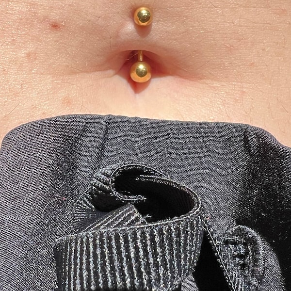 16g Mini Belly Ring, Gold IP 316L Stainless Surgical Steel 16g 6mm/8mm ...