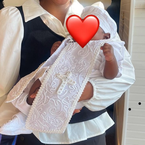 Baby Boy Christening Outfit 9 Pieces Set, White Blessing or Baptism ...