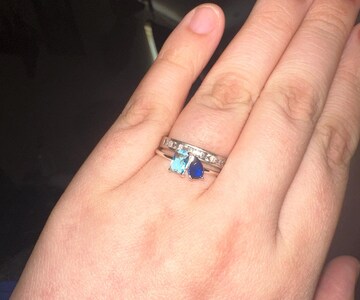Custom Toi et Moi Gemstone Ring, Emerald And Pear Cut Ring, Baguette Birthstone Ring, Anniversary Gift, Mothers Ring, Best Friend Gift