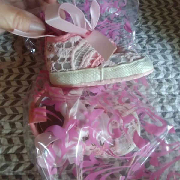 Pink Lace Shoes for Baby Girl, Baby Shower Gift, Birthday Gift for Baby ...